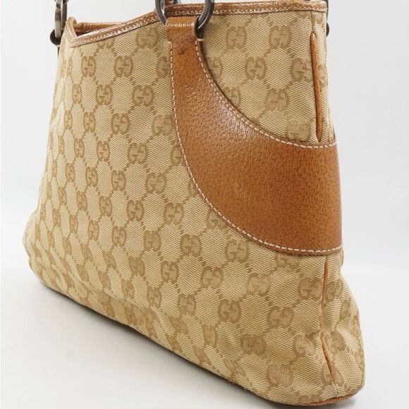 Gucci Vintage Gucci GG canvas Women Brown Tote Bags Pre Loved - Picture 2 of 14